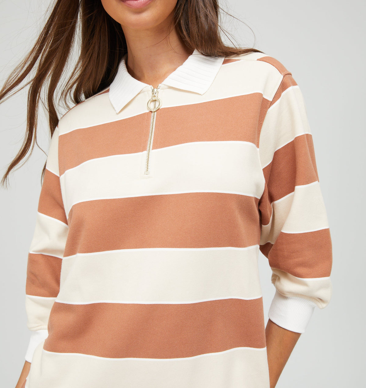 Womens Tommy Hilfiger Dress in Beige Stripe