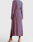 Tommy Hilfiger Womens Viscose Long Sleeve Maxi Dress in Pink