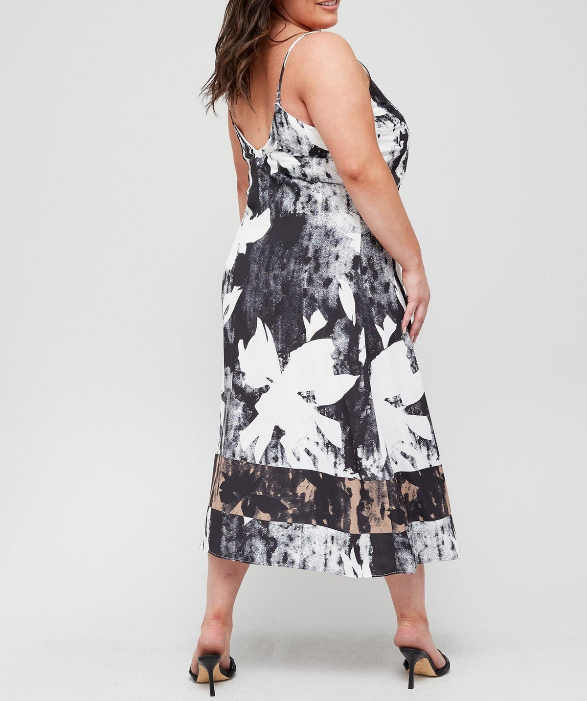Womens Calvin Klein Curve Recycled Printed Midi Dress in Print