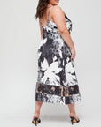 Womens Calvin Klein Curve Recycled Printed Midi Dress in Print