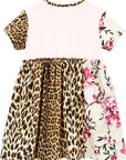 Kids Roberto Cavalli Girl Tiger Floral Dress in Multi