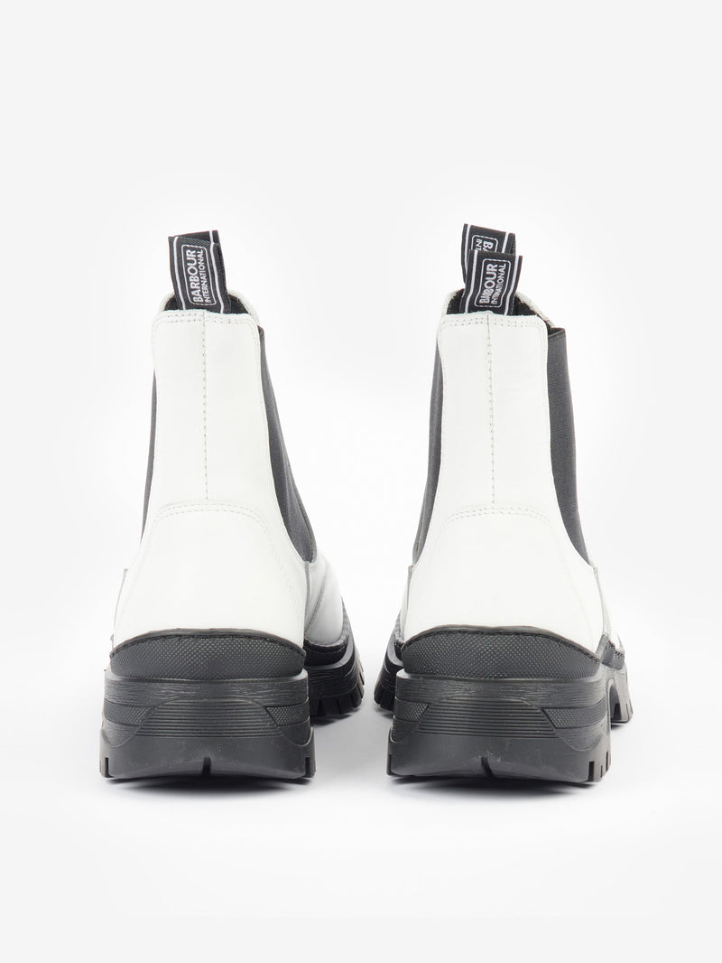 Womens Barbour International Boots in White