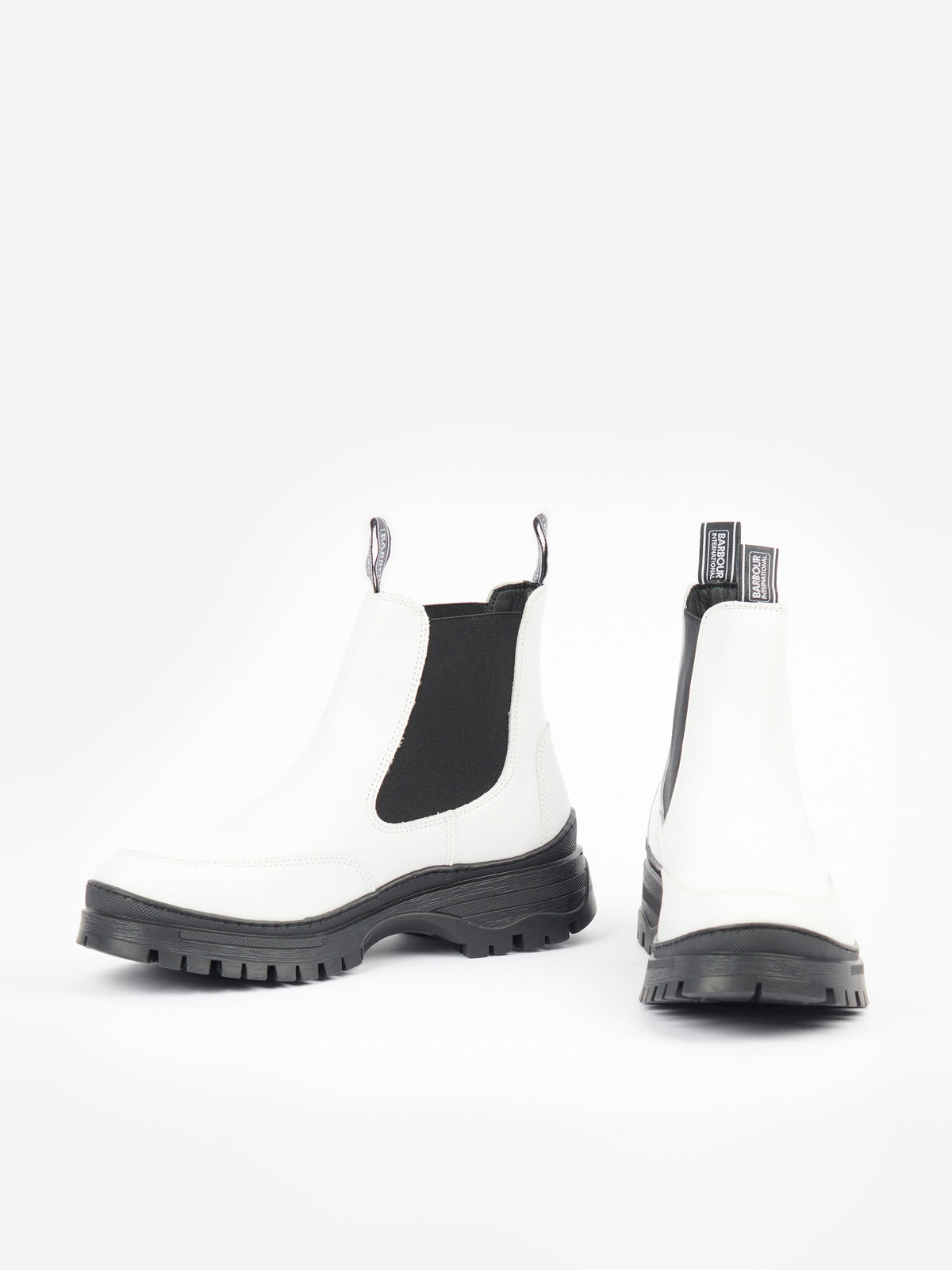 Womens Barbour International Boots in White