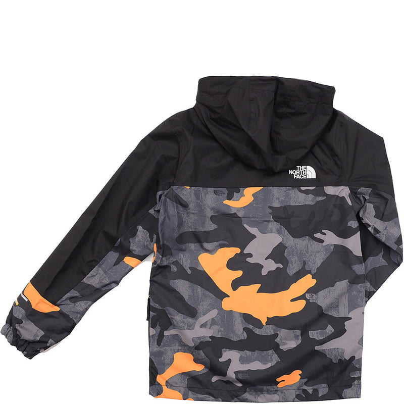 Boys The North Face Printed Jacket In Black/Gold
