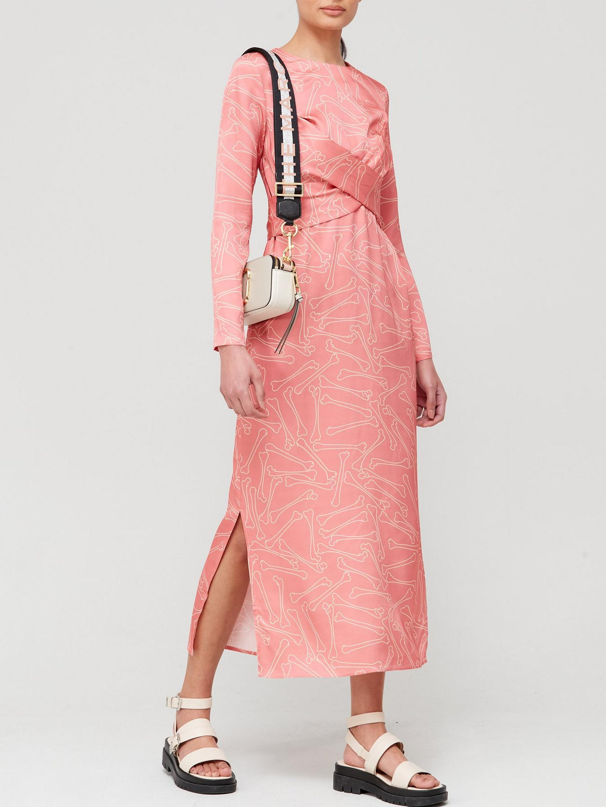 Womens Jakke Harper Dress With Bone Print Dress in Pink