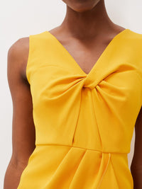 Womens Phase Eight Rosalyn Twist Dress in Yellow