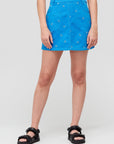 Womens Kenzo Printed Denim Mini Skirt in Blue