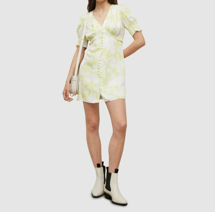 Womens Allsaints Demi Marama Dress in Yellow
