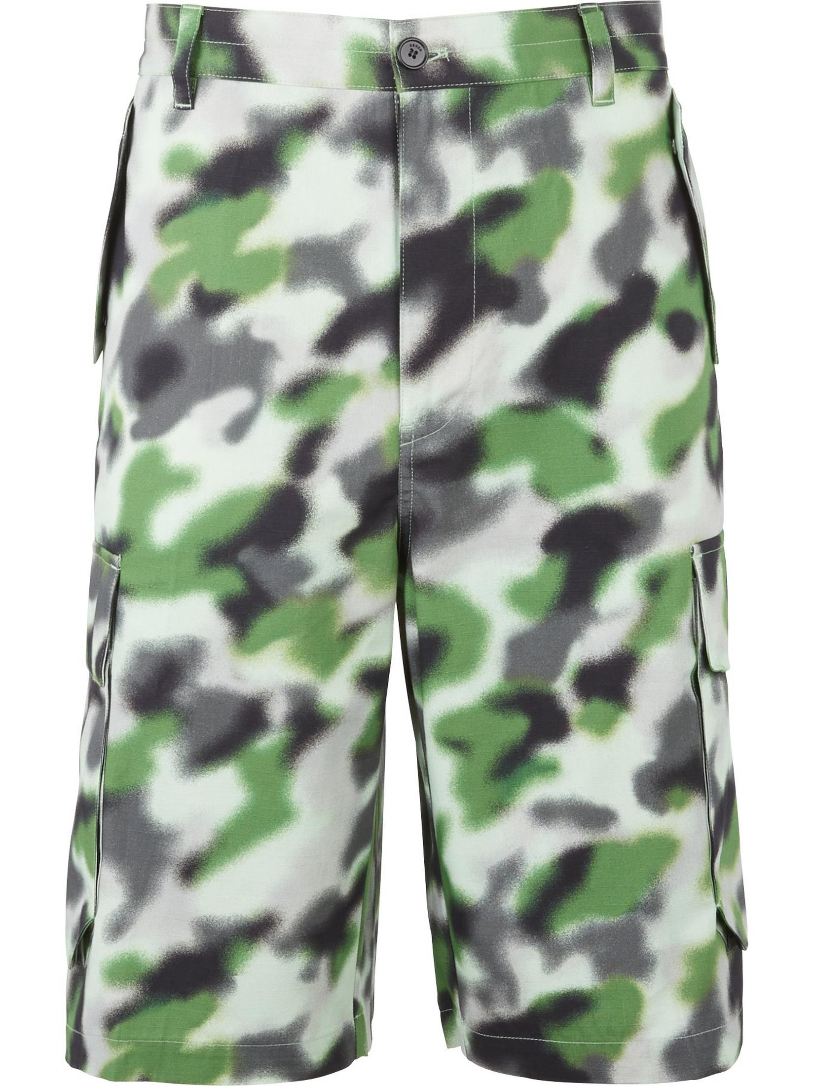 Mens Kenzo Camo Print Cargo Shorts in Green – Sale Lab UK