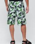 Mens Kenzo Camo Print Cargo Shorts in Green