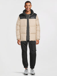 Mens Columbia Puffect Puffer Jacket in Stone