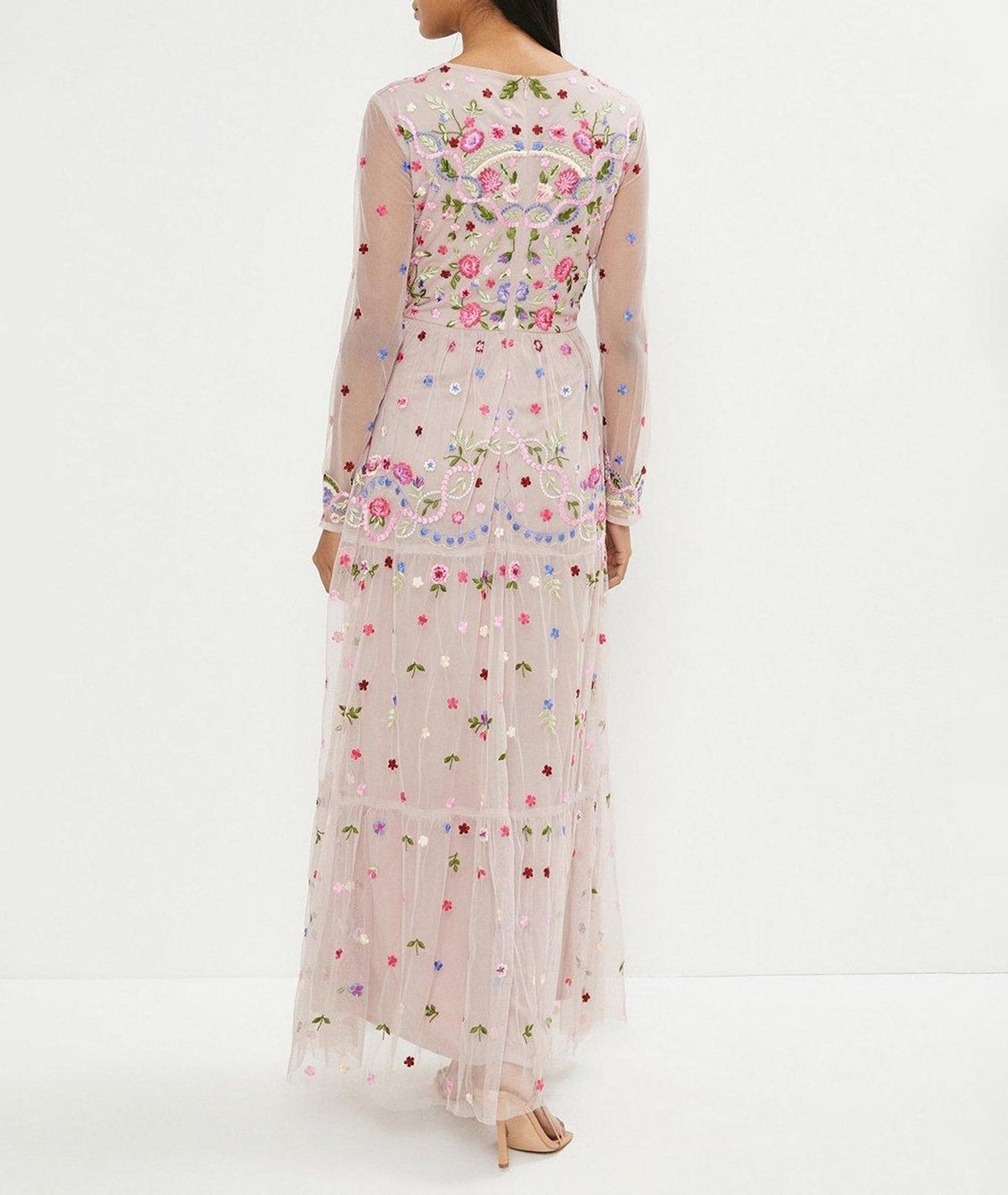 Womens Coast Floral Fit & Flare Dress in Pink