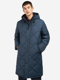 Mens Barbour Melbury Longline Quilt in Navy