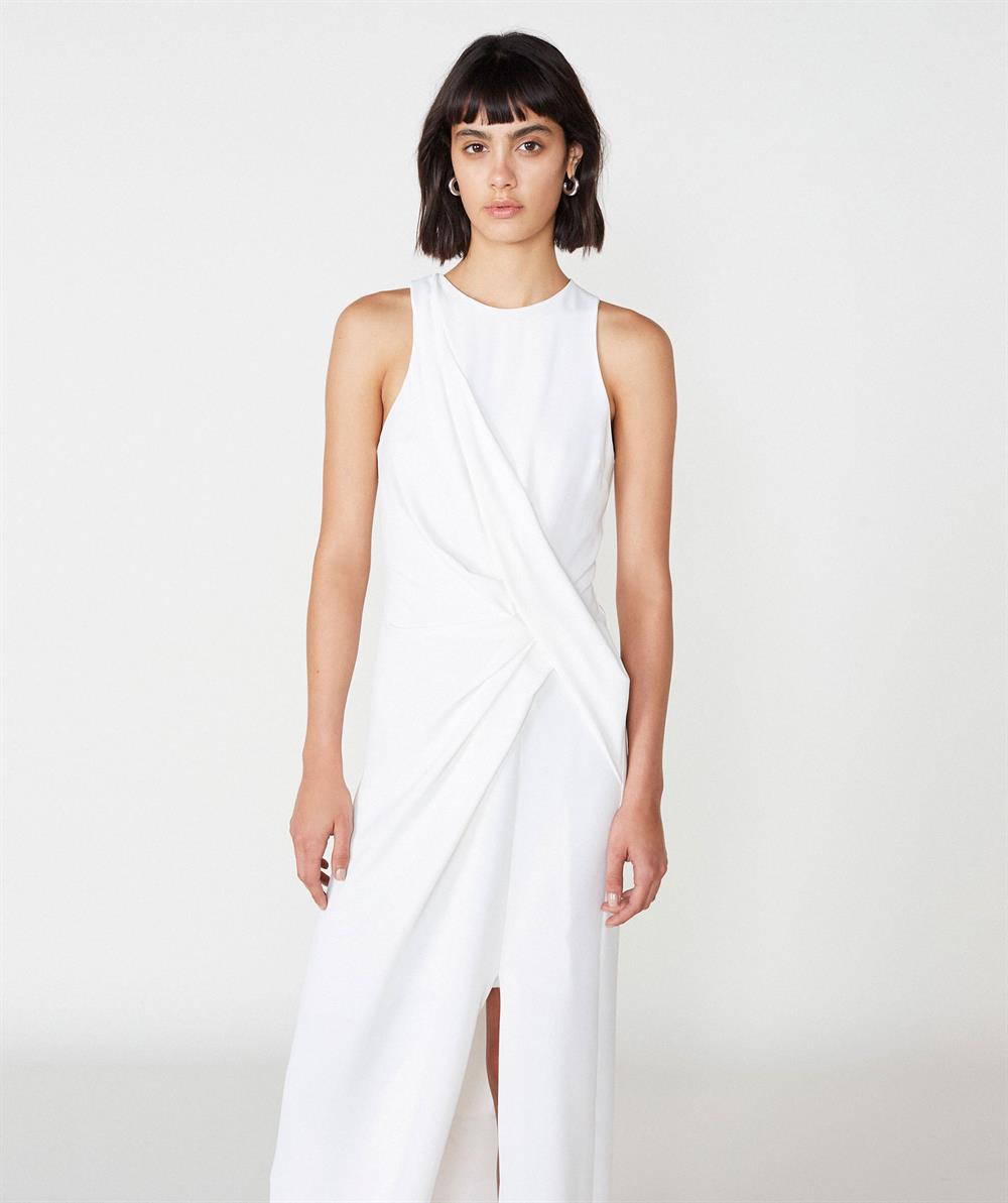 Womens Outline London Sorrell Slit Dress in White