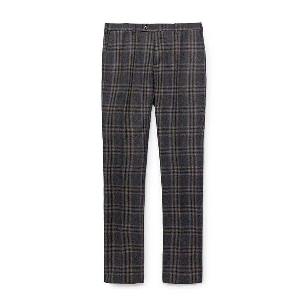 Men's Hackett, Mayfair Flannel Trousers, Large Check in Grey Multicoloured