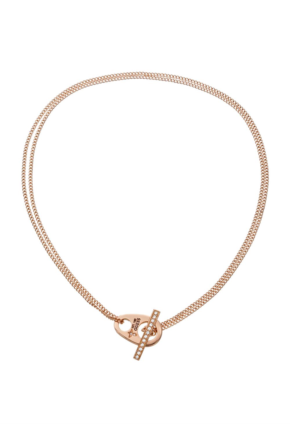 Guess ID Ladies Rose Gold Non Logo Necklace