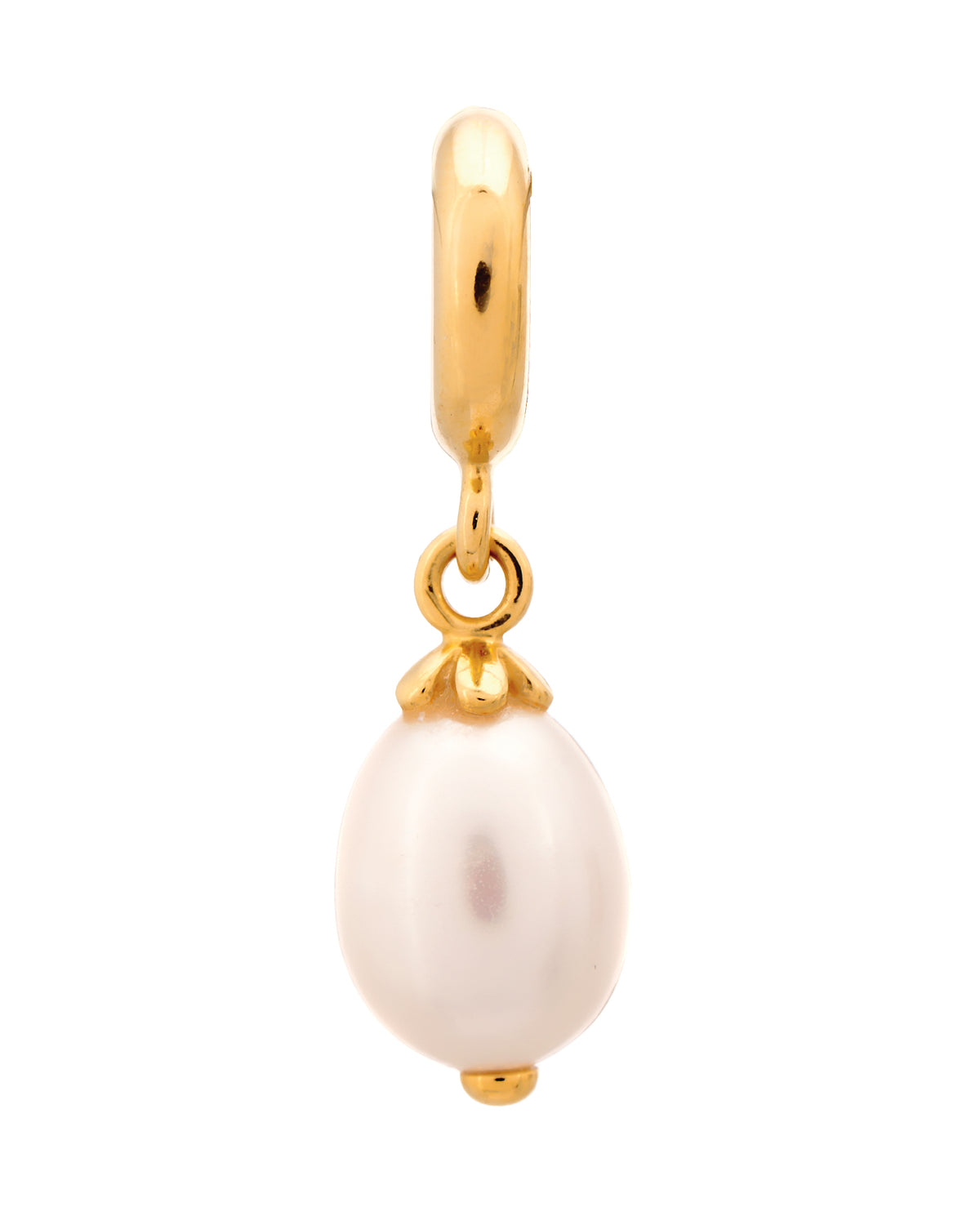 Endless Jewellery White Pearl Drop Gold Charm