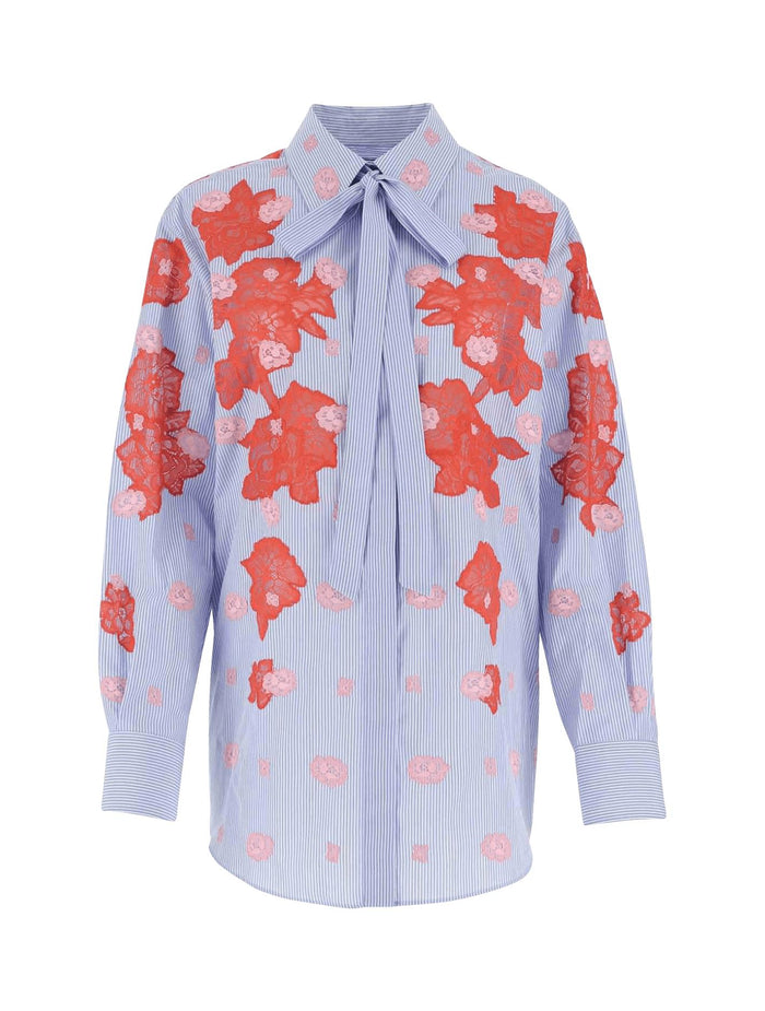 Valentino Womens Long Sleeved Heavy Lace in Multicolour