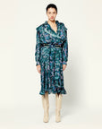 Isabel Marant Womens Bellini Robe in Dark Green