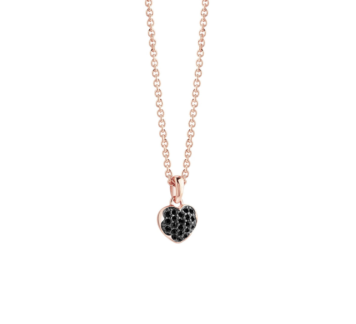 Guess ID Ladies Rose Gold Heart Necklace