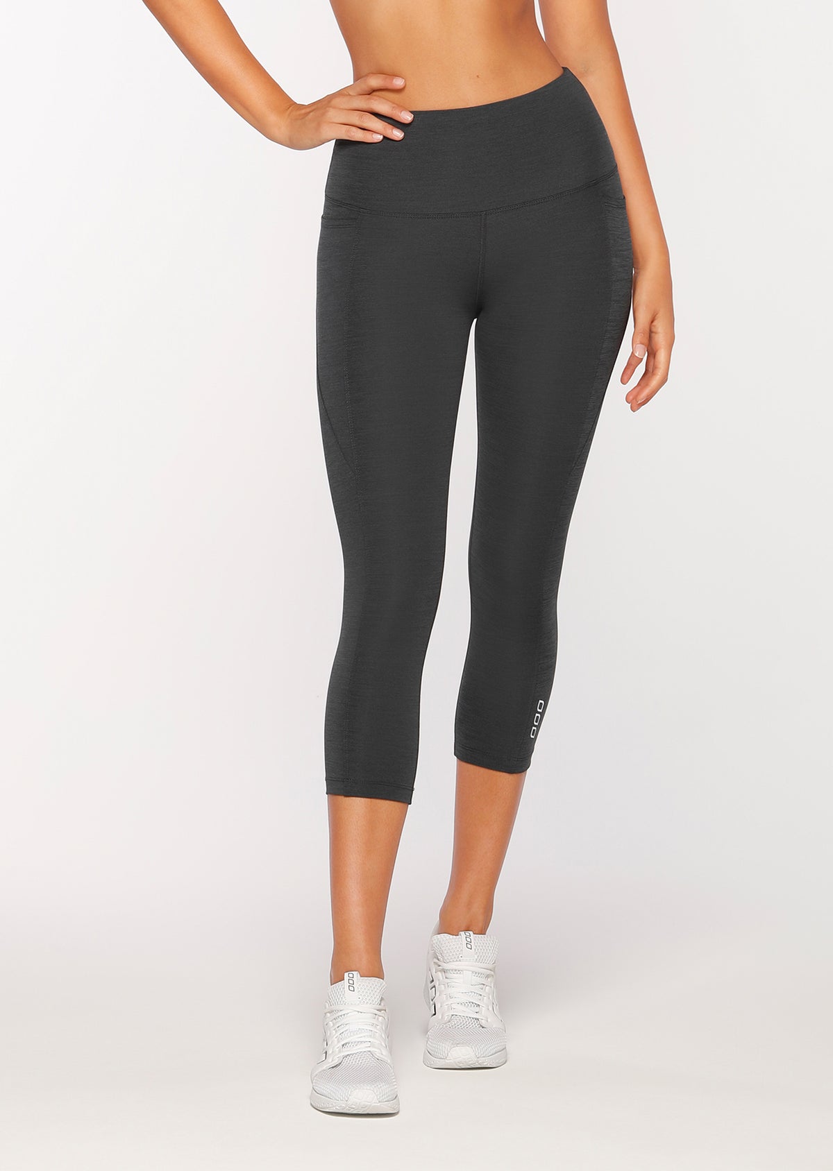 Lorna Jane Keep It Dry Core 7/8 Tight in Black Titanium Marl