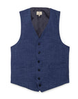 Men's Hackett, Mayfair Navy Glen Check Waistcoat in Navy