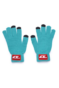 Turquoise Gloves with Black Tips