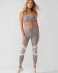 Lorna Jane Uplift Ankle Biter Leggings in Concrete Grey Marl