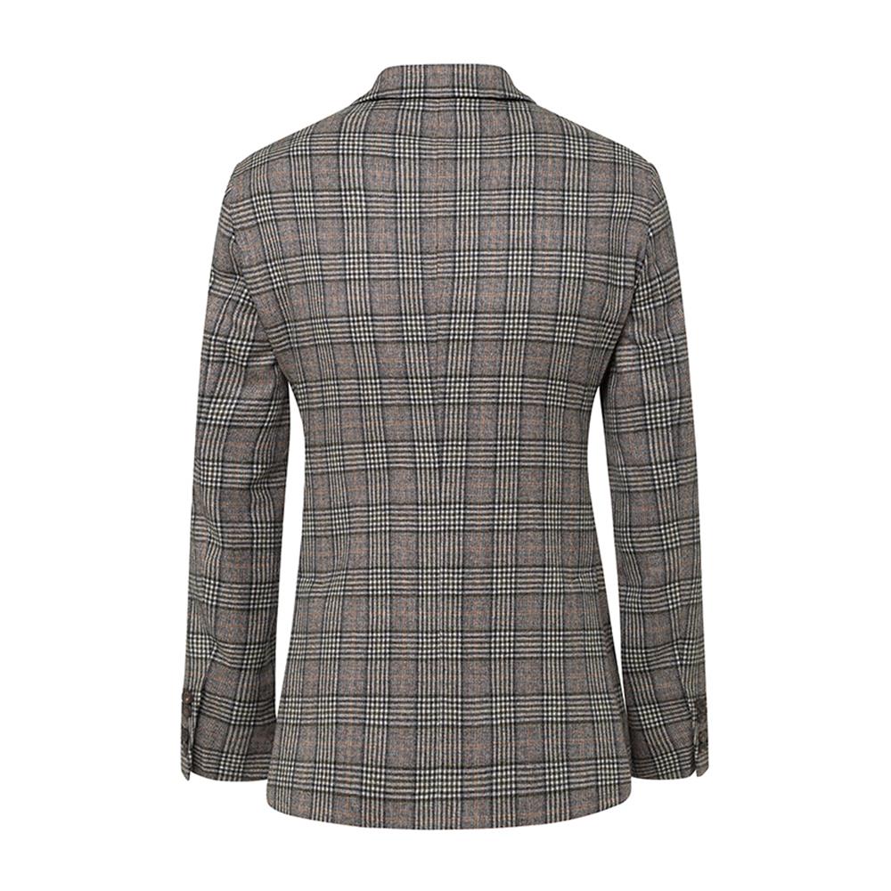 Men's Hackett, Brushed Cotton Grey Check Jacket in Grey