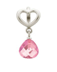 Endless Jewellery Rose Heart Grip Drop Silver Charm