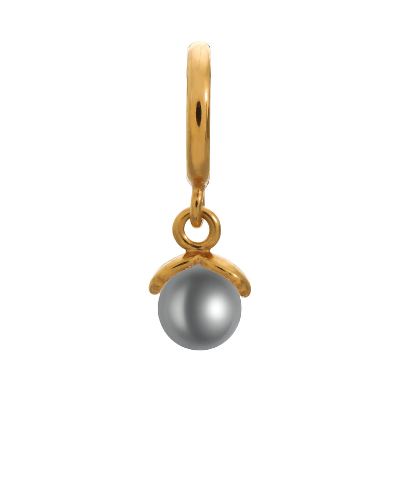 Endless Jewellery Grey Wish Pearl Gold Charm