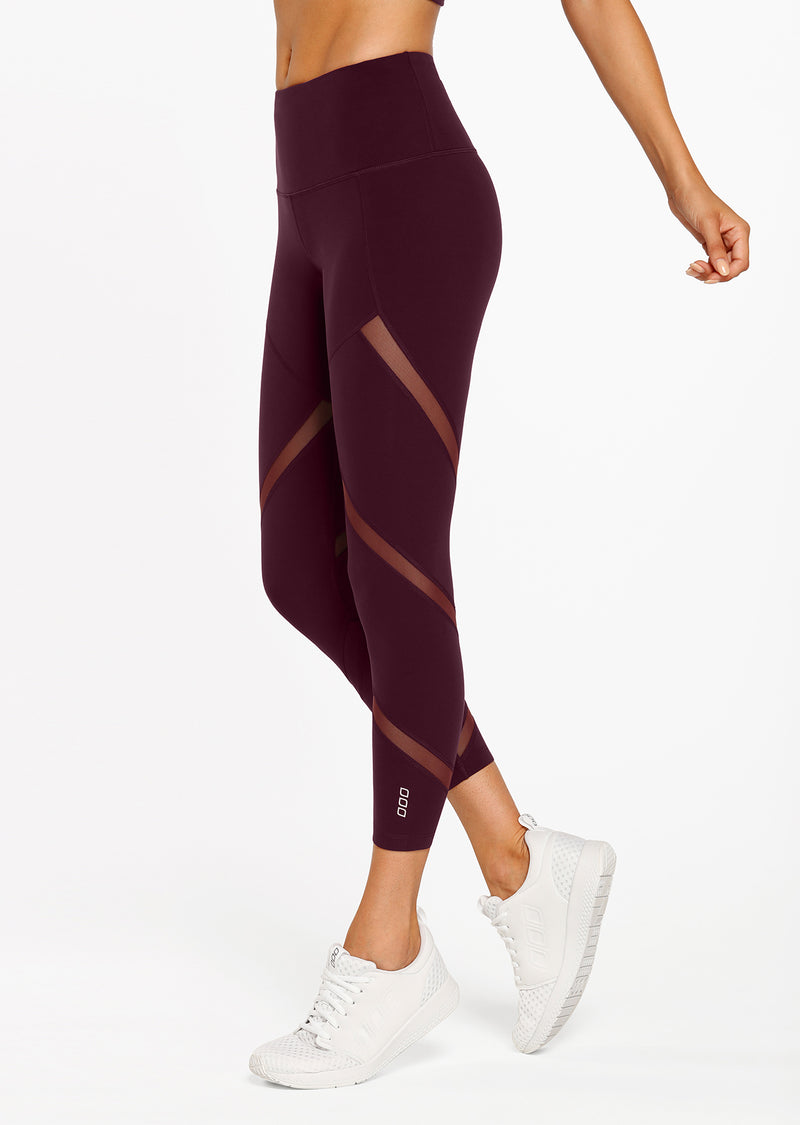 Lorna Jane Agility Core Ankle Biter Tight in Pinot