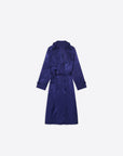 Balenciaga Womens Backwrap Trench in Marine Blue