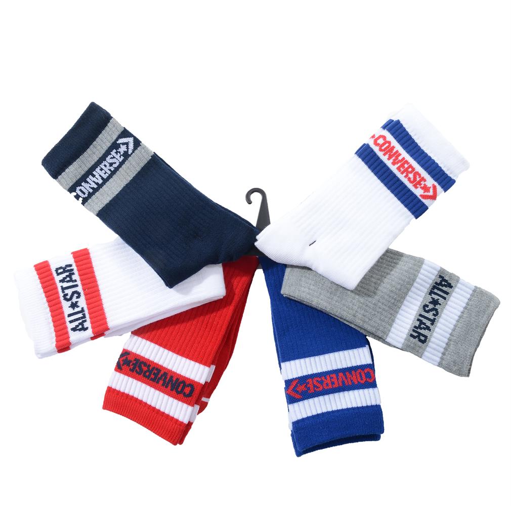 Converse Basic Wordmark Crew 6 Pair Socks