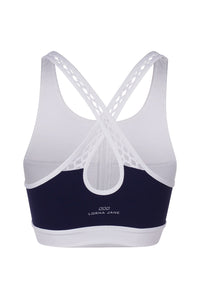 Lorna Jane Hamptons Sports Bra in Ink/White