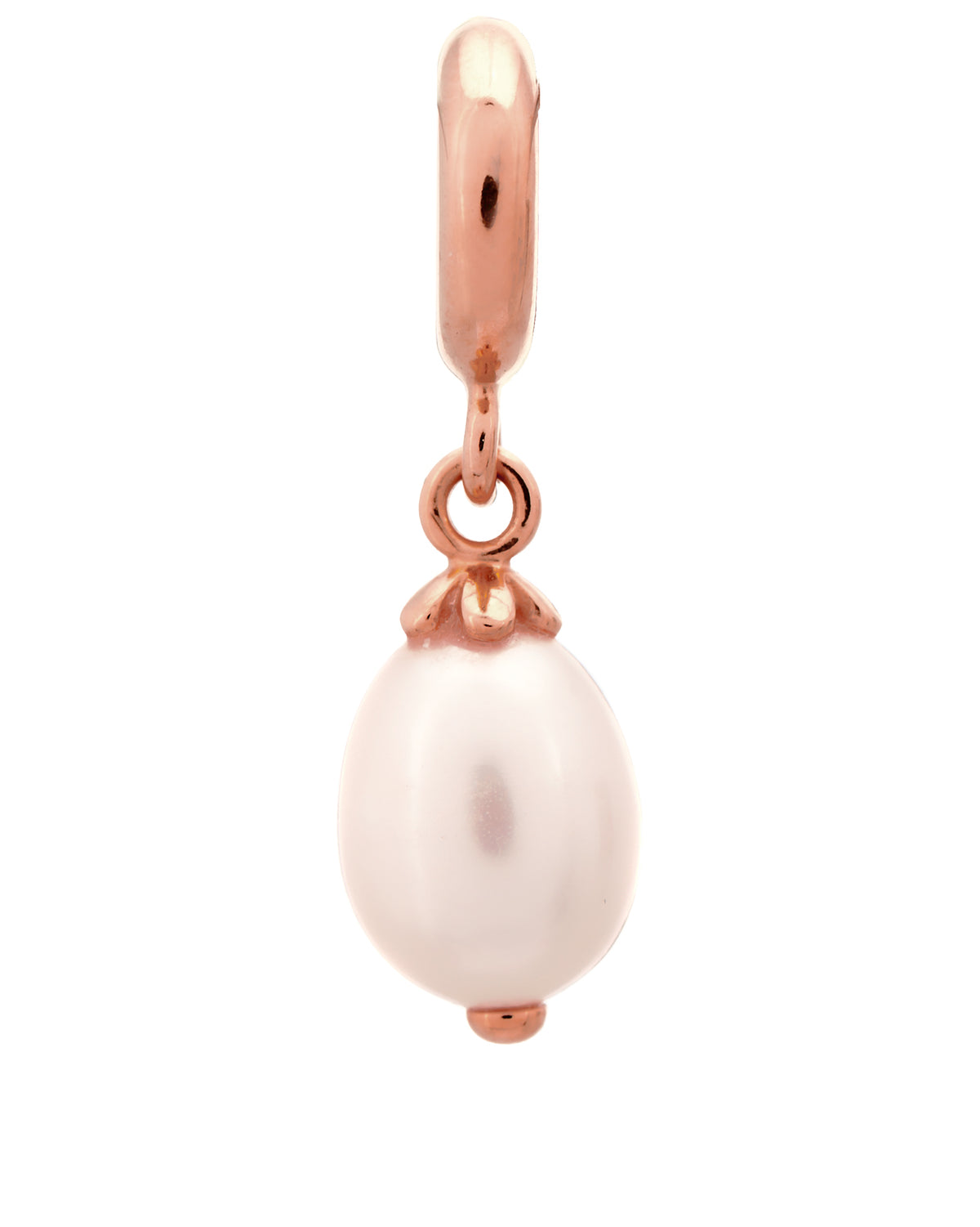 Endless Jewellery White Pearl Drop Rose Gold Charm