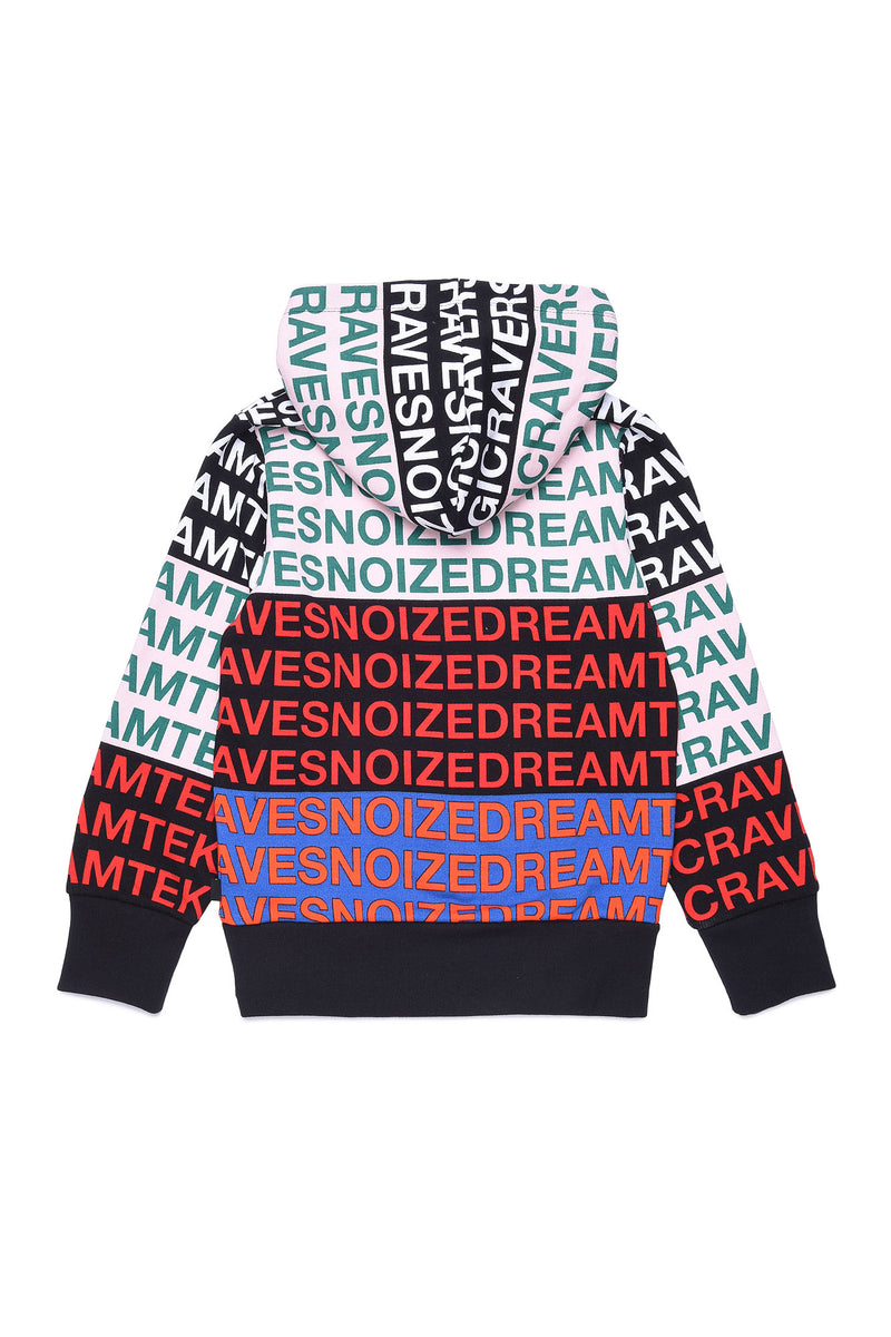 Multi Coloured Hoodie with Text