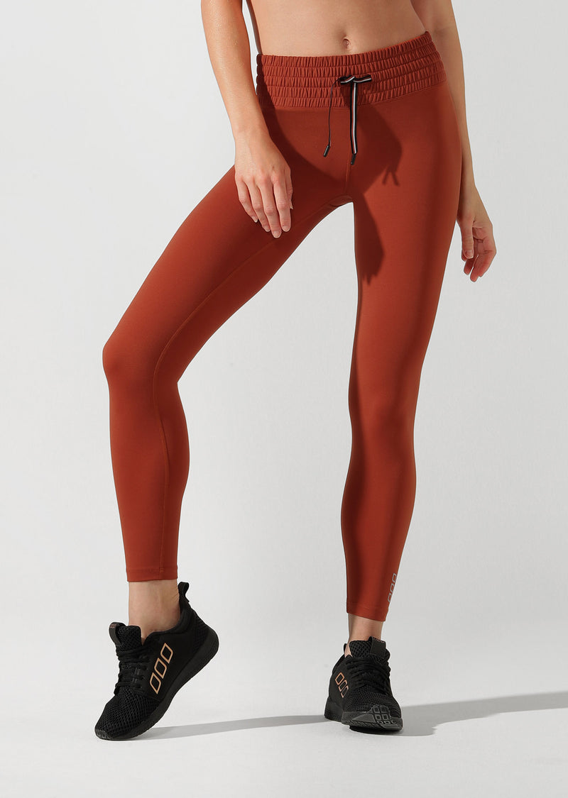 Lorna Jane Balboa Full Length Tight in Dark Rust