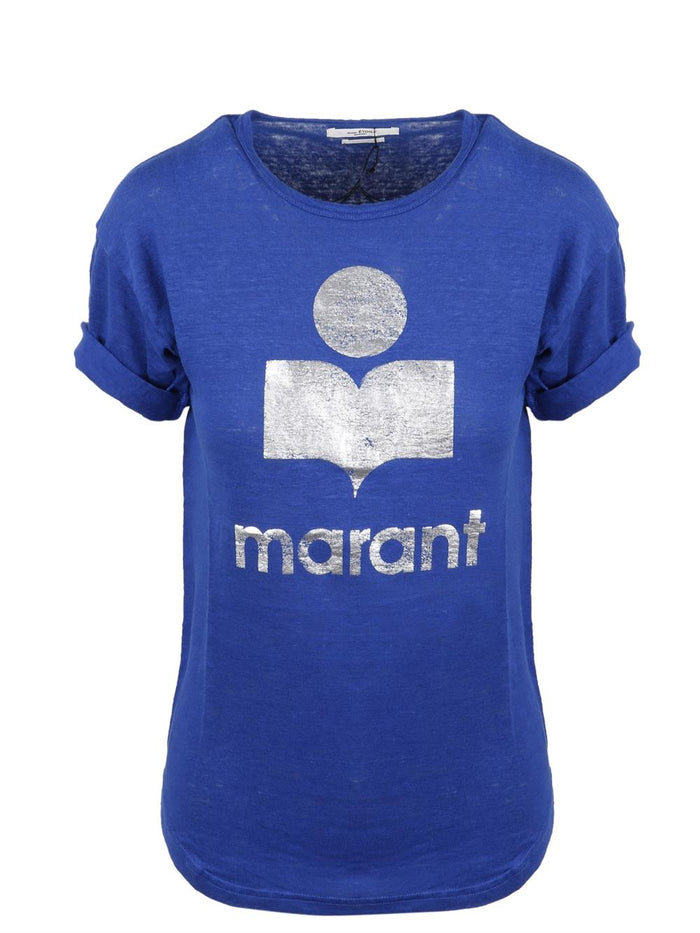 Isabel Marant Womens Koldi Tshirt in Silver/Blue