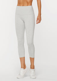 Lorna Jane Warrior Core 7/8 Tight in Pale Grey Marl