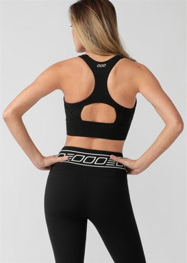 Lorna Jane Byron Zip Front Sports Bra in Black