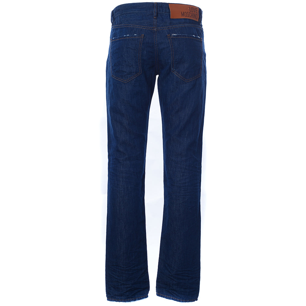 Love Moschino Mens Regular Fit Jeans in Blue