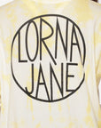 Lorna Jane Tie Dye Boyfriend Long Sleeve Top in Lemon Cream Tie Dye