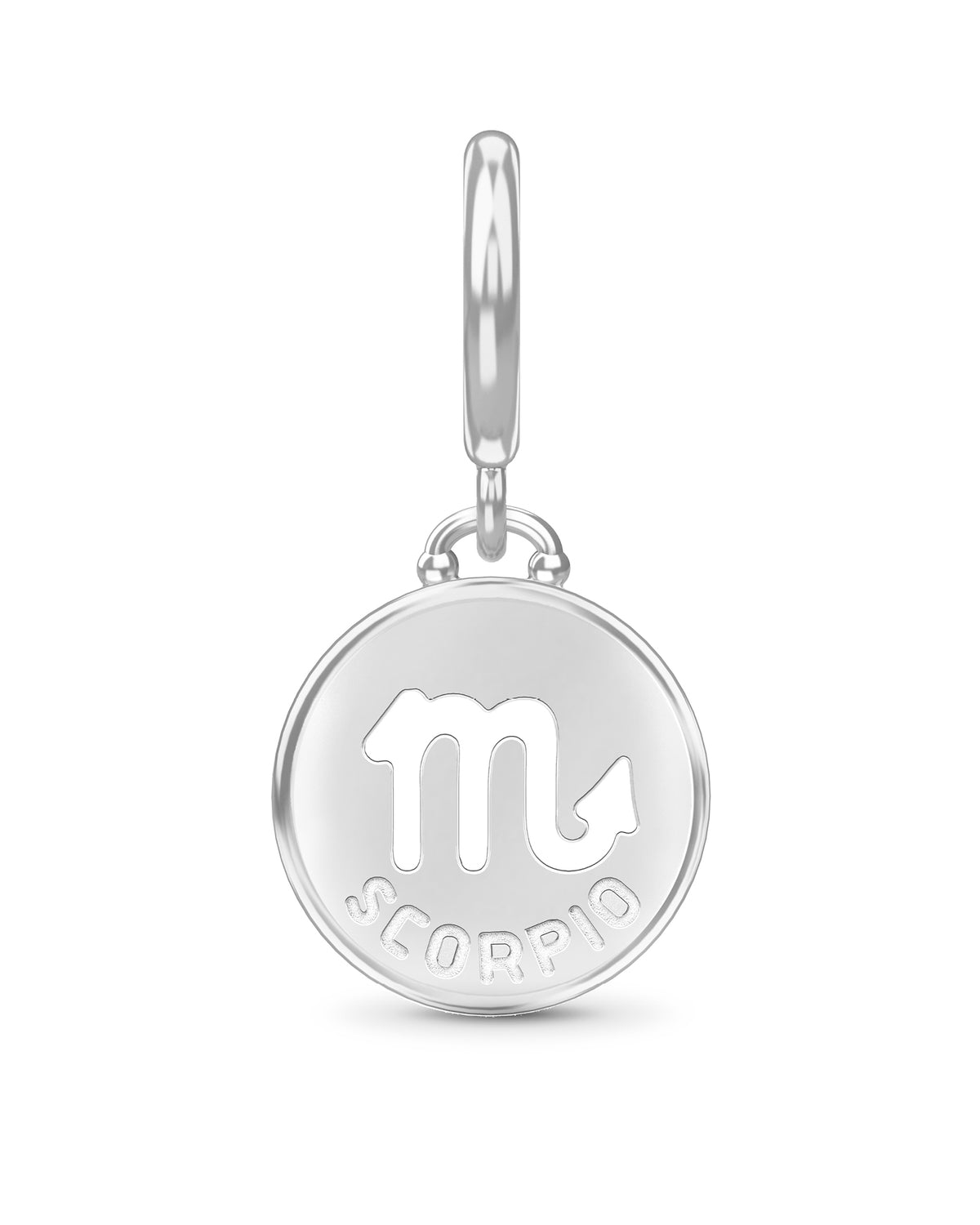 Endless Jewellery Scorpio Zodiac Coin Silver Hanger Charm-Silver