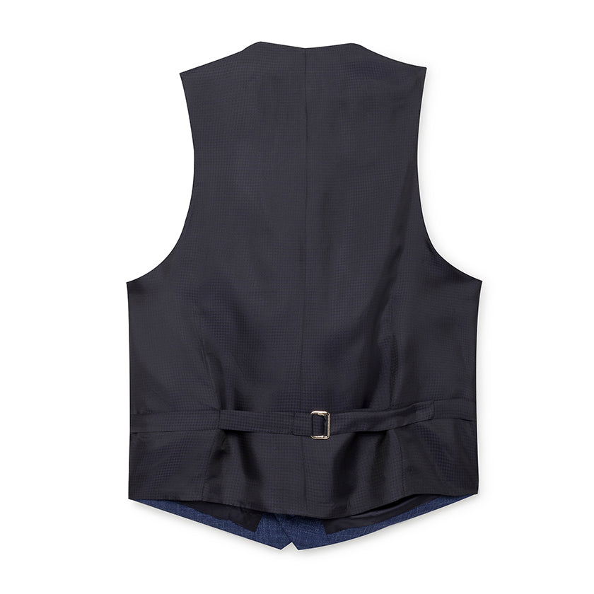 Men&#39;s Hackett, Mayfair Navy Glen Check Waistcoat in Navy