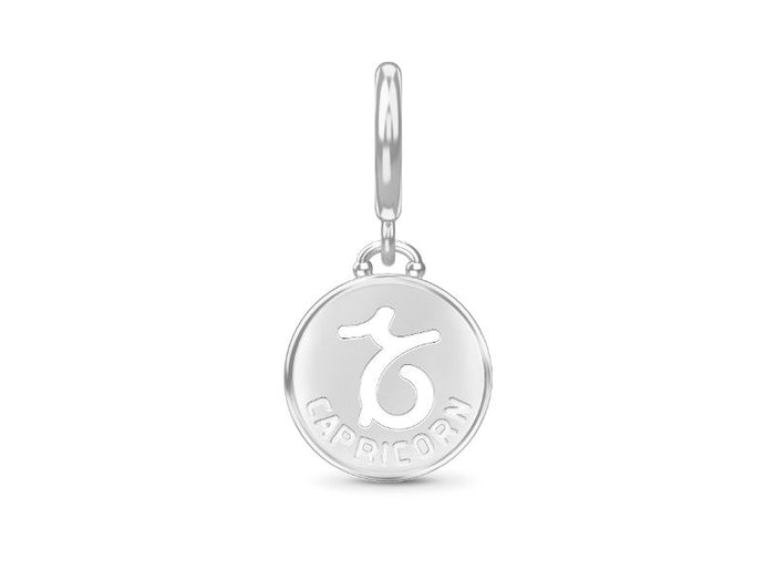 Capricorn Zodiac Coin Silver Charm